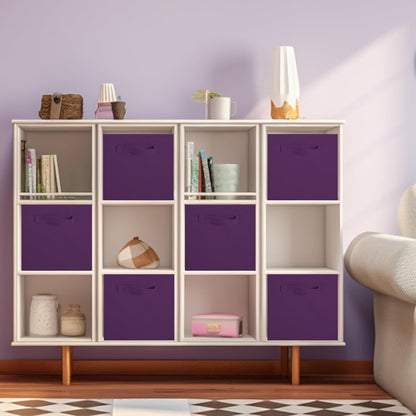 ShellKingdom Storage Bins, Foldable Fabric Storage Cubes And Cloth Organizer Drawer For Closet And Toys, 6 Pack (Lavender+Light Blue+Pink)