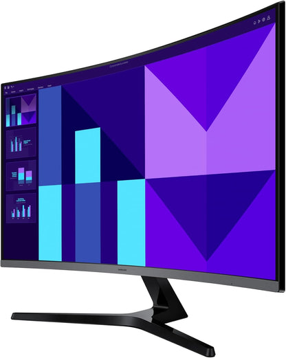 Samsung 32-inch FHD Black Curved Screen Monitor with 100 Hz Refresh Rate, Game Mode, Eye Saver Mode, Multiple connectivity - (LS32D390GANXZA) [Canada Version](2025)