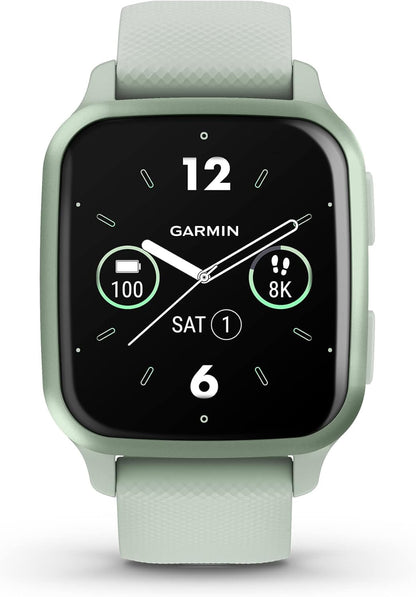 Garmin Venu® Sq 2 GPS Smartwatch, All-Day Health Monitoring, Long-Lasting Battery Life, AMOLED Display, Slate and Shadow Gray