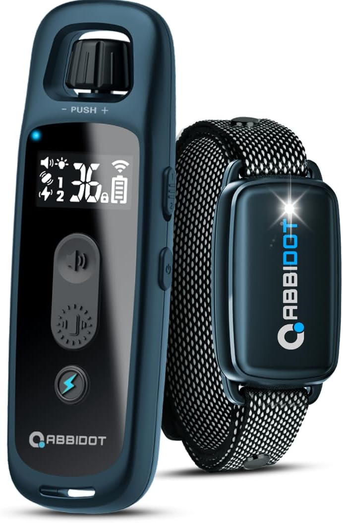 ABBIDOT 3300 Ft Dog Training Collar with Remote - [New Version] Shock Collar, 5 Training Modes, 88 Levels e Collar, Waterproof Training Collar for Small Medium Large Dogs(15~120 lbs)