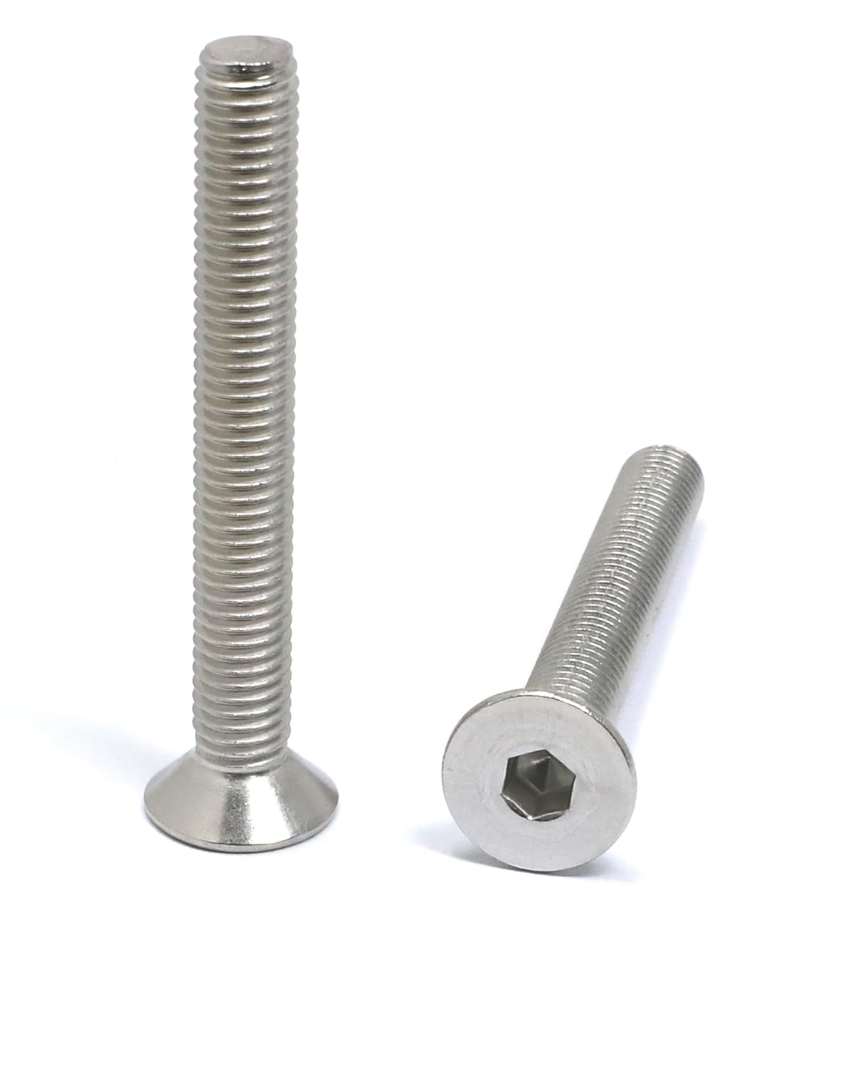 iexcell 5 Pcs M8 x 80mm Thread Pitch 1.25 mm Stainless Steel 304 Hex Socket Flat Head Cap Screws Bolts Kit