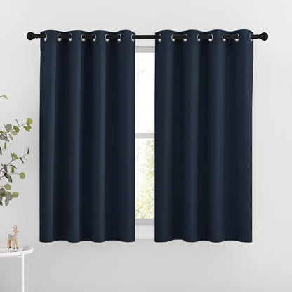 NICETOWN Blackout Curtains 2 Panels for Bedroom- Thermal Insulated Grommet Blackout Curtains 63 Inches Long for Living Room/Kitchen Rideaux occultants (2 Panels, W42 x L63 -Inch,Grey)