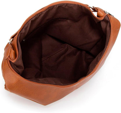 Ashioup Hobo Bags for Women Soft PU Leather Shoulder Bag Vintage Slouchy Handbag with Zipper