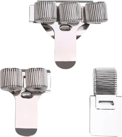 Pen Holder For Notebook 30PCS Nurse Office Supplies Notebooks Stationery Pen Holders Single/Double/Triple Metal Spring With Pocket Clip(5)