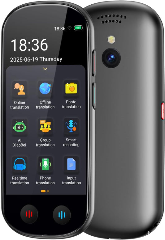 Language Translator Device No WiFi Needed, 2026 Upgraded AI Translator, 150+ Languages Instant Two Way Vioce Translator, Online/Offline/Recording/Photo/Text Translation for Business Learning Travel