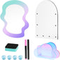 MoKo 10Pcs Locker Accessories for Girls, Back to School Supplies | Includes an acrylic board, locker mirror, eraser, pen holder, 2 marker pens and 4 round magnets for metal surfaces.