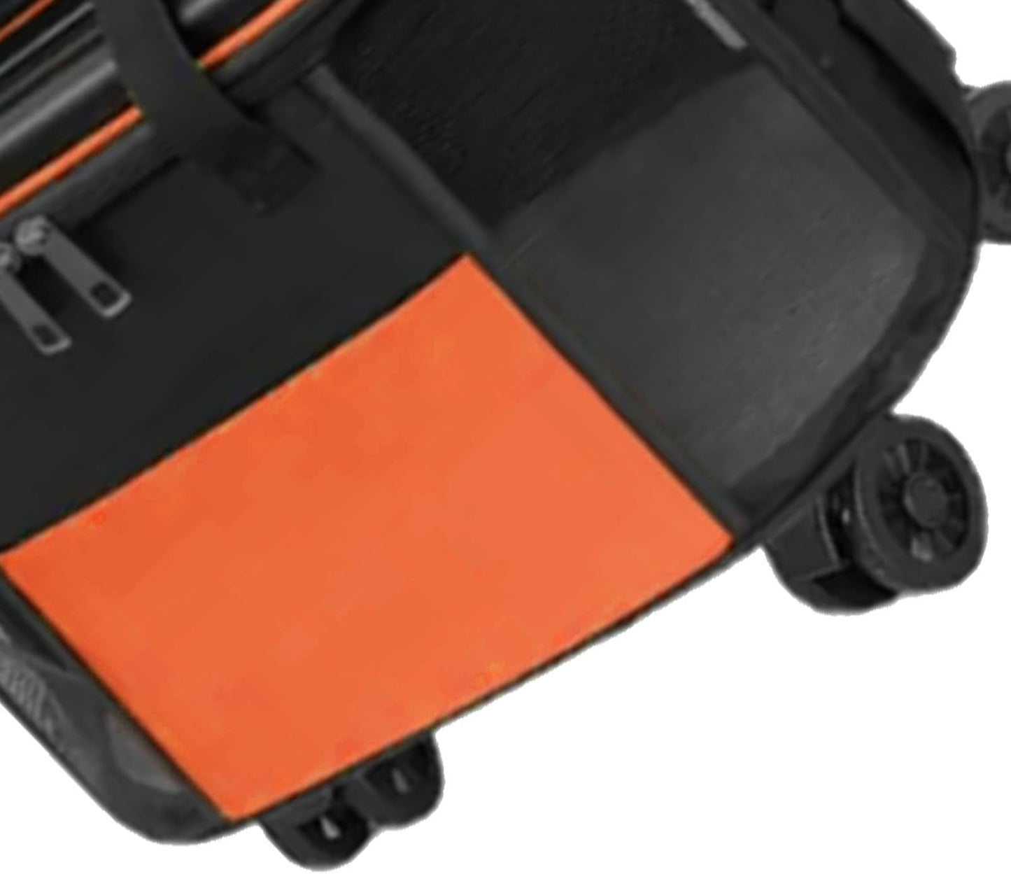 Cat Carrier with Wheels, Dog Travel Crate with Telescopic Handle, Portable Large Rolling Pet Carrier for Walking Hiking(Orange)