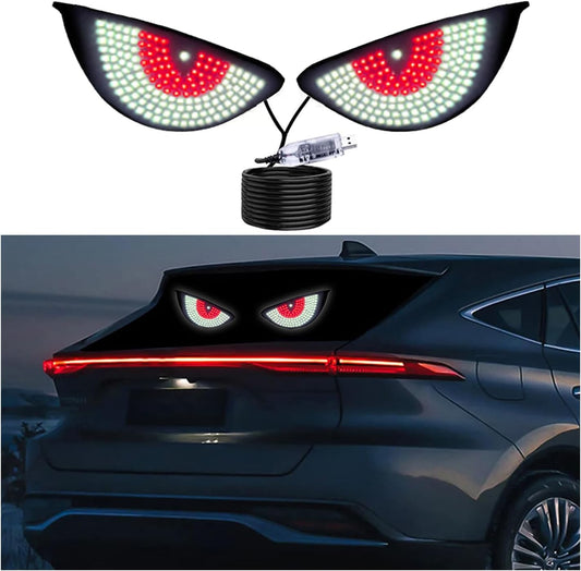 2Pcs Car Demon Eye Lamp,Car Windshield LED Eye,Car Rear Window LED Demon Eye,Dynamic Demon Eye Car Lamp,LED Eyes for Car,Car LED Demon Eye Light