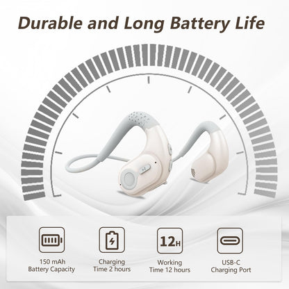 BANIGIPA Bluetooth Headset with Removable Microphone, Noise Cancelling Wireless Headset for Phones Laptop Computer PC, Open Ear Headphones for Office Meeting Running Cycling Driving Working-12 Hrs