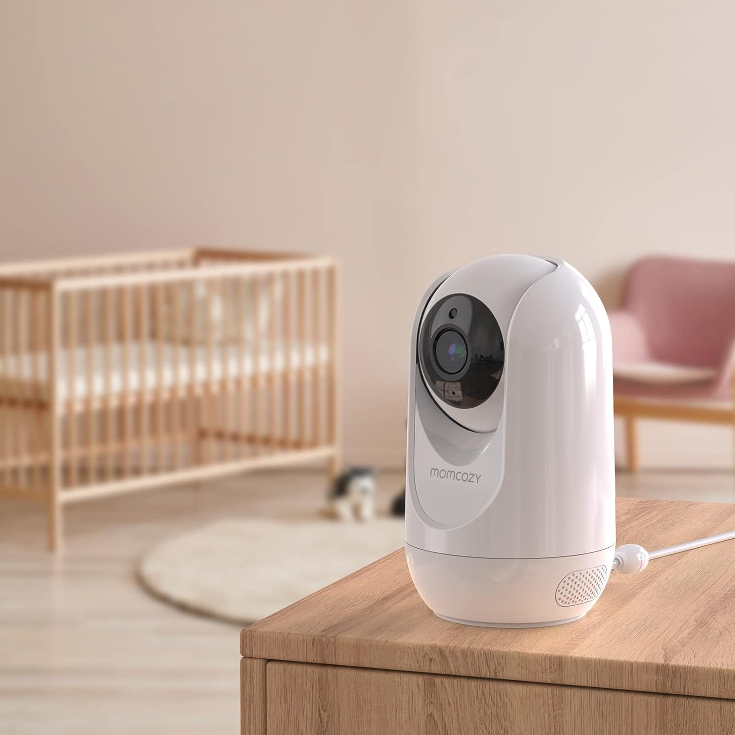 Momcozy Video Baby Monitor, 1080P 5'' HD Baby Monitor with Camera, Built-in Wide Angle Lens, 2-Way Audio, IR Night Vision, 5000mAh Battery, 960ft Range, Temperature Sensor, Lullaby, Easy to Operate