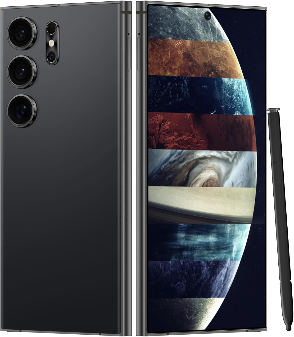 Unlocked Cell Phones Smartphone Unlocked Phones 8+256GB 6.8" HD Screen Dual SIM 108MP+48MP Camera and Built-in Pen (Violet)