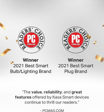 Kasa Smart Plug Mini by TP-Link (HS103P2) - Smart Home WiFi Outlet Works with Alexa, Echo and Google Home, No Hub Required, Remote Control, 2.4GHz WiFi Required, 15 Amp, UL Certified, 2-Pack, White