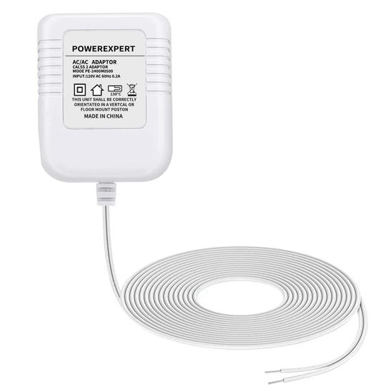 24V 500mA C Wire Adapter for Thermostat and Doorbell Transformer, Compatible with Nest 1st/2nd, Ecobee, Sensi, Honeywell Thermostat Supply Cord for All Versions of Ring Doorbell 315" Long Cable