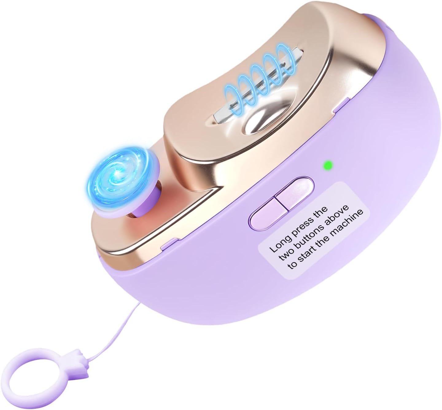 3-in-1 Electric Nail Clippers, Upgrade Electric Nail Clippers for Seniors, Electric Polishing Nail Clippers with Collector, Excellent Electric Nail Trimmer Gift for Your Loves (Lavender-Purple)