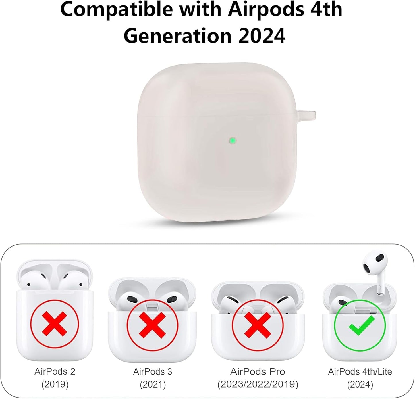 Aircawin for Airpods 4 Case Cover,Shockproof Case for Airpods 4th Generation Case Cover 2024,Premium Silicon Case with Keychain and Cleaing Pen for Airpods 4 Gen, Wireless Earphone Accessories-Blue