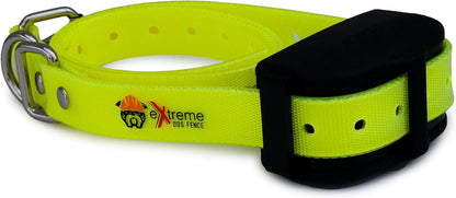 Orange Heavy-Duty 3/4" Waterproof and Odor Proof TPU Replacement Dog Collar Strap for Bark, Shock, Training and Electric Dog Fence Receiver Collars
