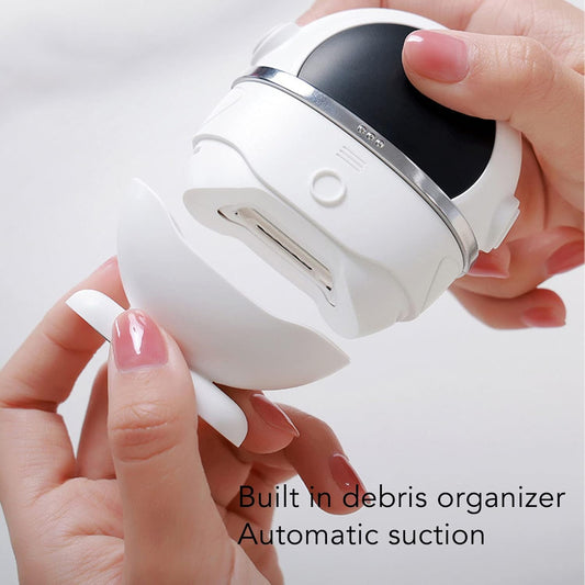 Automatic Electric Nail Clipper, 2 in1 Fingernail Cutter and Polisher with Nail Scraps Storage, Low Noise Baby Nail Trimmer 500mAh USB Rechargeable Electric Nail File for Baby, Kids, Seniors Nail Care - PuriLite