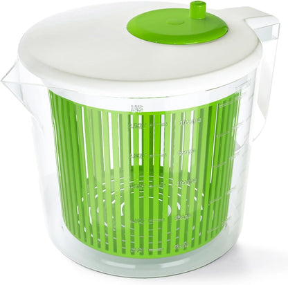 Single Serve Small Salad Spinner - Mini Prep Lettuce Spinner and Dryer with Measuring Cup - Spinning Colander with Fruit and Vegetable Washing Basket Bowl - Great Fruit and Vegetable Washer