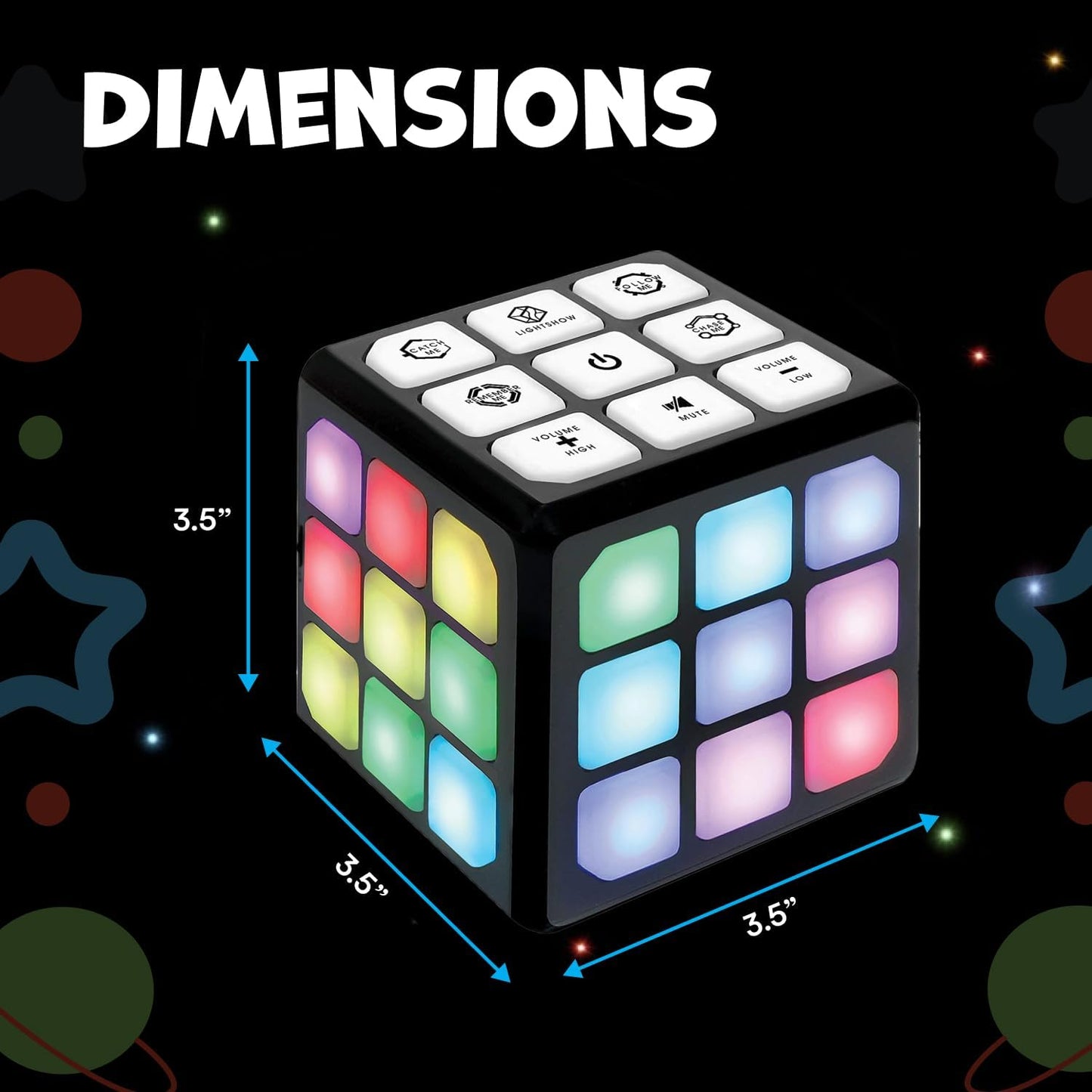 Winning Fingers Flashing Cube Electronic Memory & Brain Game | 4-in-1 Handheld Game for Kids | Fun Gift Toy for Kids Ages 6-12 Years Old