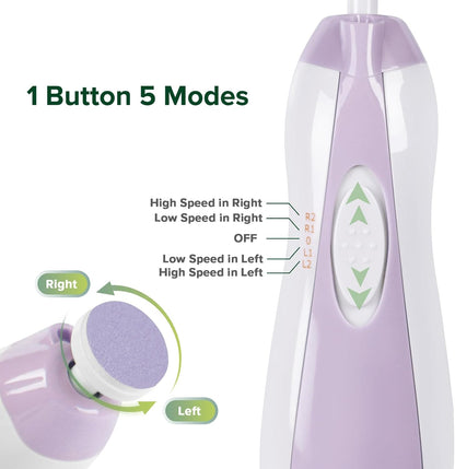 haakaa Baby Nail Trimmer Electric Baby Nail Clippers Kit for Newborn, Toddler or Adults Fingernails and Toenails Care, Baby Nail Care Set & Extra 4 Replacement Pads Combo - Acorn
