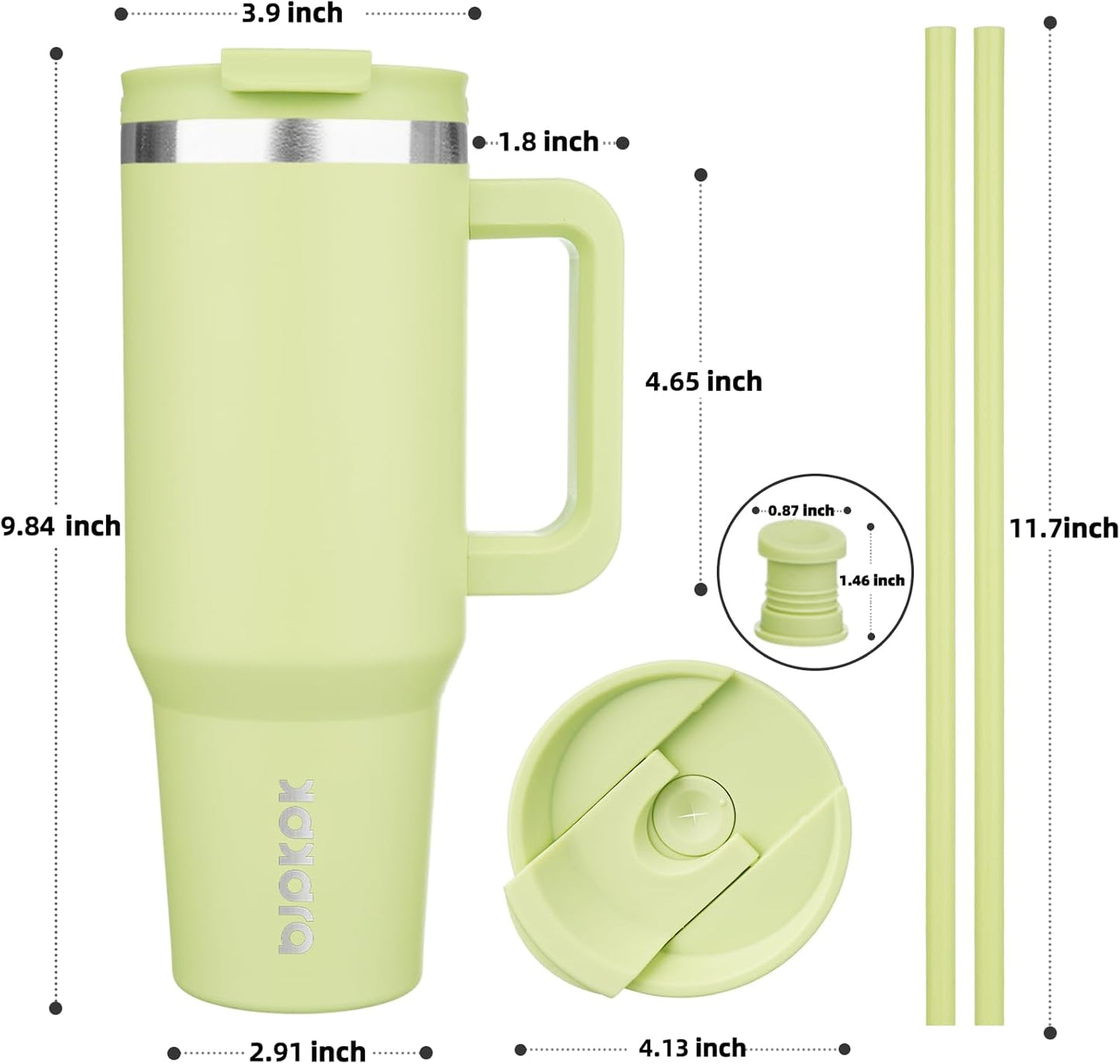 BJPKPK Tumbler with Handle and Straw 30oz Insulated Tumbler Cups with Lid Stainless Steel Travel Coffee Mug,Indigo Black
