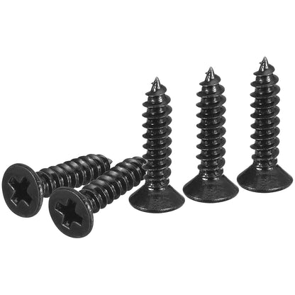 DTGN 100Pcs #6x1/2 Flat Head Wood Screws, 304 Stainless Steel Phillips Self Tapping Screws - Good for Woodworking, Furniture - Silver