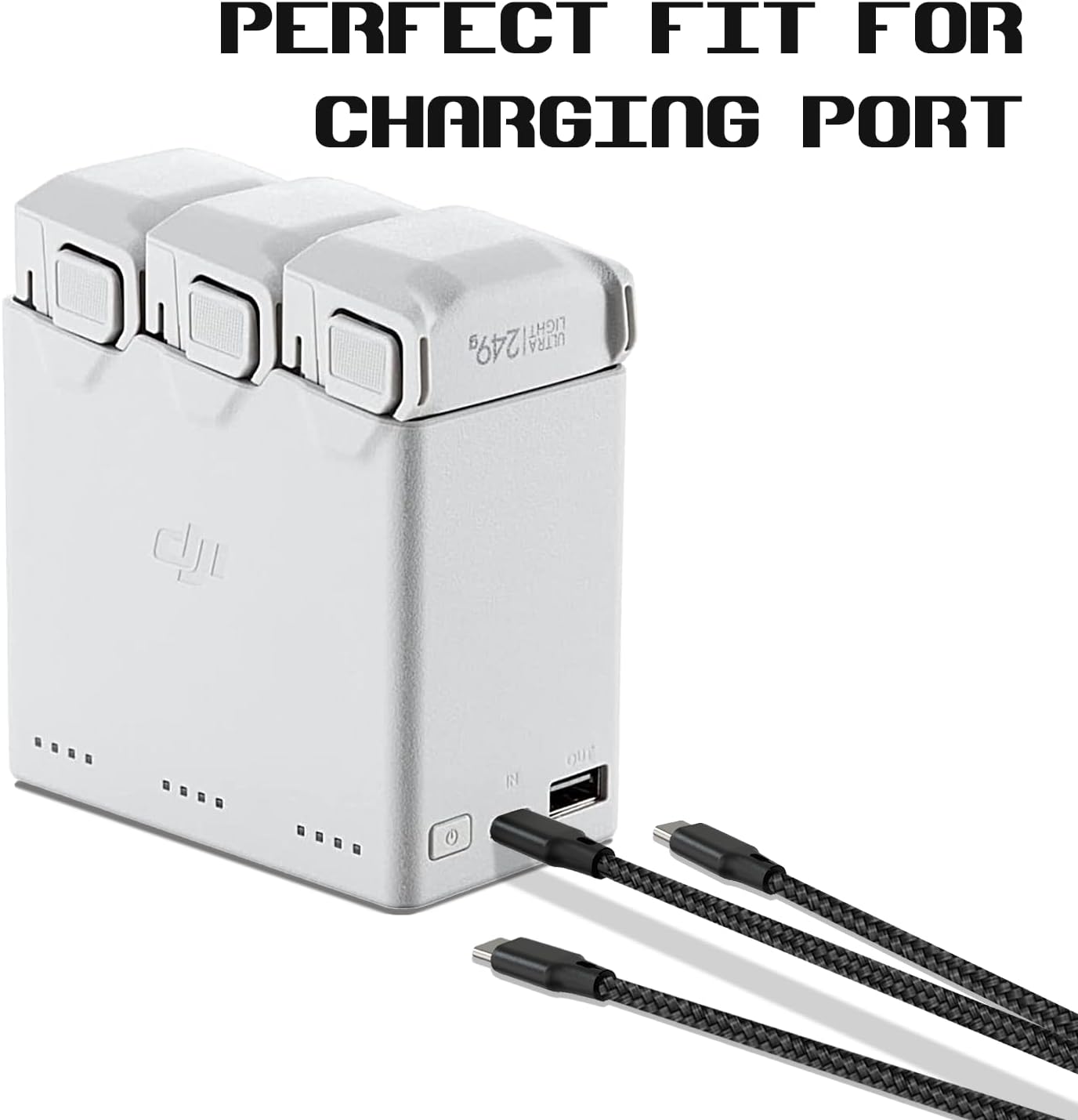 30W Charger for DJI Mini 4 Pro, Mini 4K, Mini 3 Pro, Mini 3, Mavic 3, Air 2S, Avata Drone, 3-in-1 USB C Fast Wall Charger with Dual Port Power Cord for DJI FPV Remote Controller Battery Accessories