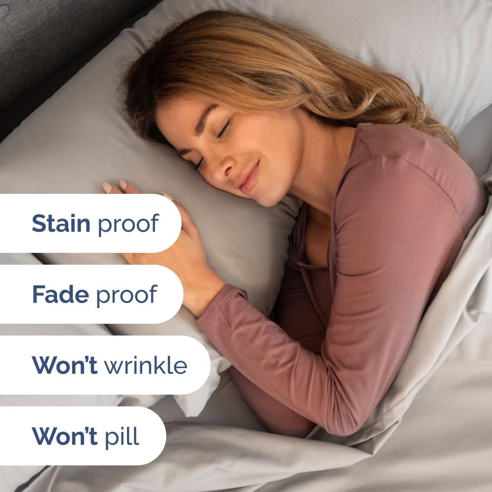 Extra Deep Queen Sheet Set - 6 Piece Breathable & Cooling Sheets - Hotel Luxury Bed Sheets Set - Easy & Secure Fit - Soft, Wrinkle Free & Comfy Sheets Set - White Sheet Set w/Extra Deep Pockets