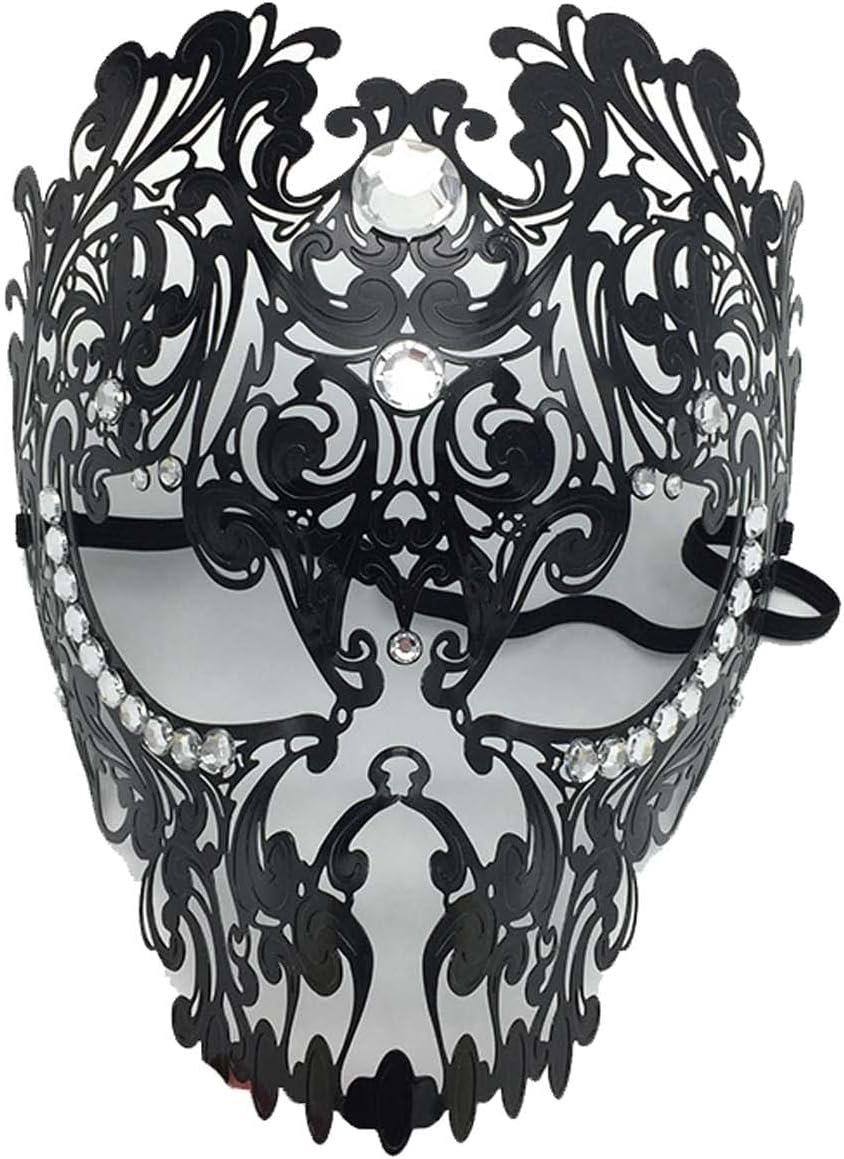 Sheliky Masquerade Mask Mardi Gras Costume Mask Christmas Cosplay Metal Party Mask