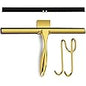 Sishynio All-Purpose Shower Squeegee for Shower Doors, Bathroom, Window and Car Glass - Golden, Stainless Steel, 10 Inches