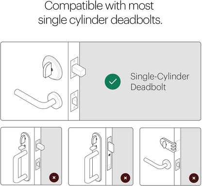 August Home, Silver Wi-Fi Connected Smart Keyless Entry Door Lock, Electronic Door Lock Fits Your Existing Deadbolt in Minutes, ‎ ‎AUG-SL05-M01-S01