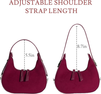 Prpeko Shoulder Bag Crescent Retro Y2k Hobo Handbags 90s Underarm Purse Bag Fashion Clutch Purses for Women