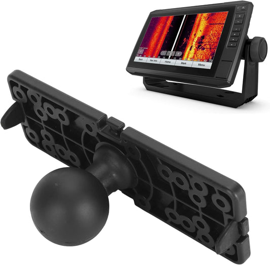 Universal Fish Finder Mount Plate for Garmin,- Durable Nylon and Silicone - High Stability - Compatible with GPSMAP, Striker Plus, ECHOMAP, HDS Carbon, Hook Reveal,