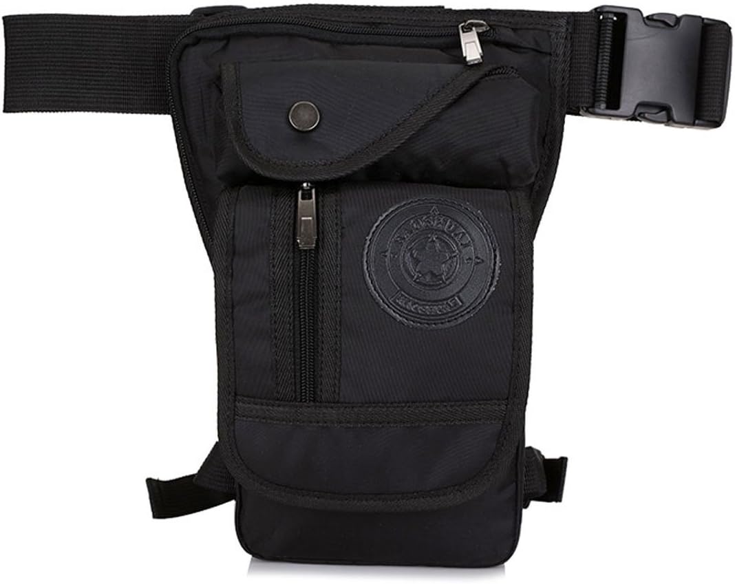 Motorcycle Drop Leg Bag Nylon Waist Pack for Men Women Travel Hiking Tactical Cycling Bike Ride Riding Crossbody Shoulder Fanny Pouch