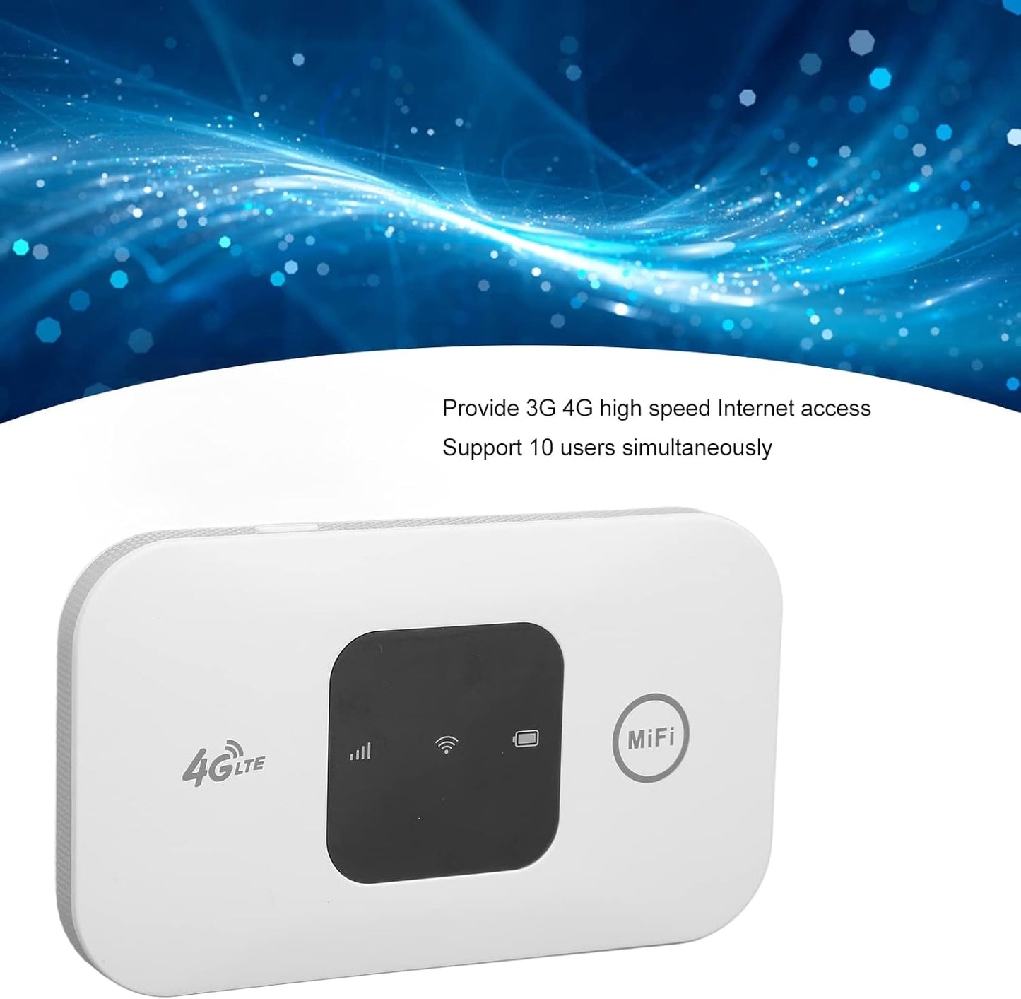 4G Mobile Hotspot, H5577 Portable Unlocked Mobile Hotspot,Download 150Mbps, Upload 50Mbps,Up to 10 Users, Router with 2100mAh Rechargeable Battery,for Phone Laptop