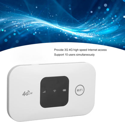 4G Mobile Hotspot, H5577 Portable Unlocked Mobile Hotspot,Download 150Mbps, Upload 50Mbps,Up to 10 Users, Router with 2100mAh Rechargeable Battery,for Phone Laptop