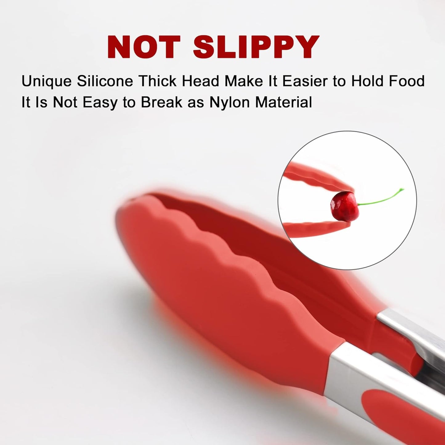 Purilite Select Silicone &amp; Stainless Steel Kitchen Tongs