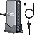 1000W USB Charging Station | 10-Port USB-C Fast Charging Hub with 140W Power Delivery Desktop Charging Dock