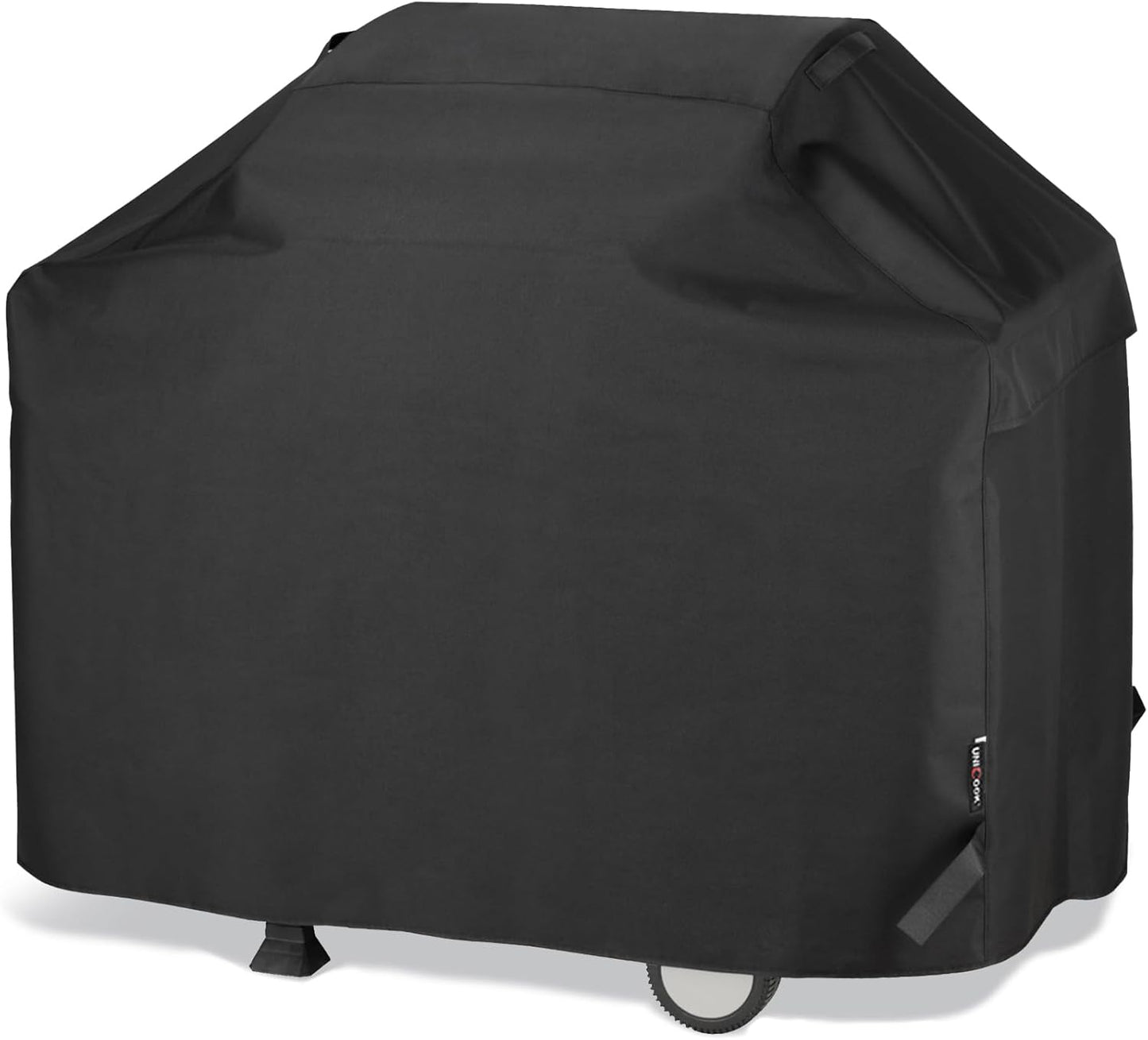 UNICOOK BBQ Cover 55 Inch, Heavy Duty Waterproof Housse BBQ, Special Fade and UV Resistant Outdoor Barbecue Grill Cover, Barbecue Accessories Compatible for Weber Char-Broil Brinkmann and More