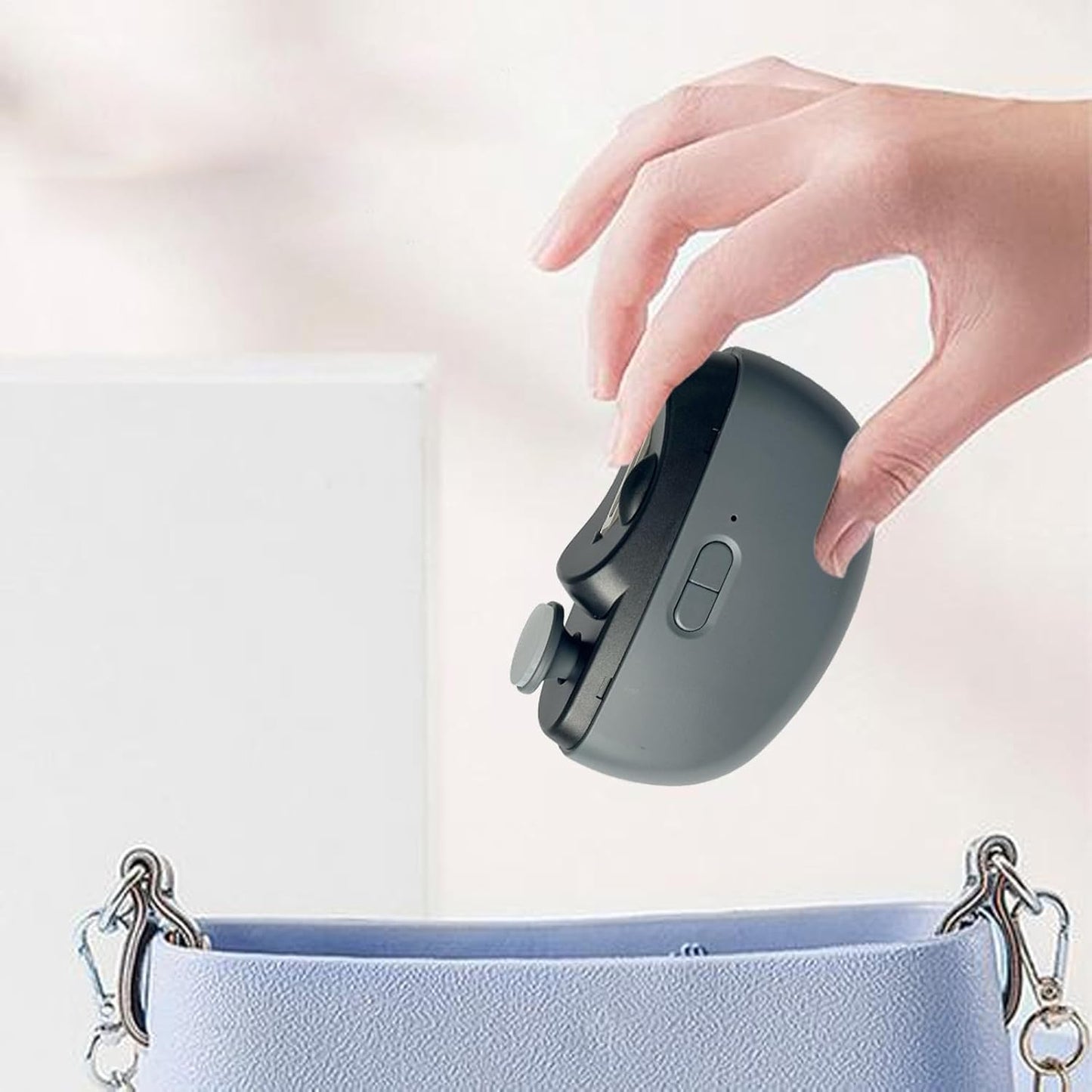 Electric Nail Clippers,Nail Shiner Polisher Device | Safety Fingernail Trimmer, Safety Fingernail Cutter, Rechargeable Scissors with Light for Adults