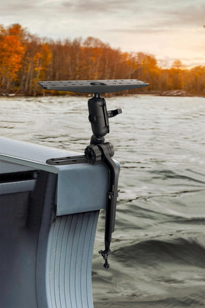 Strg Fish Finder Mount, Kayak Transducer Mounting Arm, Marine Electronics Mounts 1.5" Ball Universal Fish Finder Mount Base Compatible with Scotty Garmin Lowrance Fish Finder