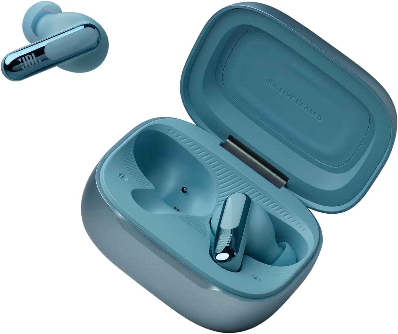 JBL Live Beam 3 - True Wireless Noise-Cancelling Closed-Stick Earbuds, 48Hrs Total Playback, Wireless Charging, 6 Mics for Perfect Calls, Multi-Point Connection, IP55 Waterproof and dustproof