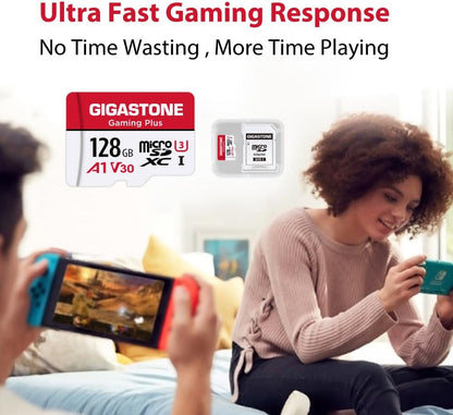 GIGASTONE 256GB Camera Plus Memory Card 2-Pack, Read Speed up to 100MB/s. Ideal for Full HD Video Gopro Drone Android Camera, A1 Micro SDXC Card with Mini Case and SD Adapter