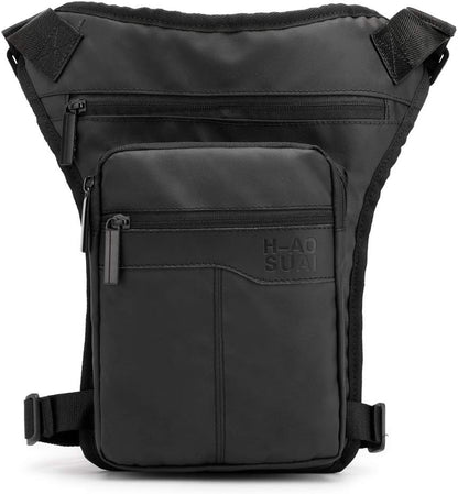 Motorcycle Drop Leg Bag Nylon Waist Pack for Men Women Travel Hiking Tactical Cycling Bike Ride Riding Crossbody Shoulder Fanny Pouch