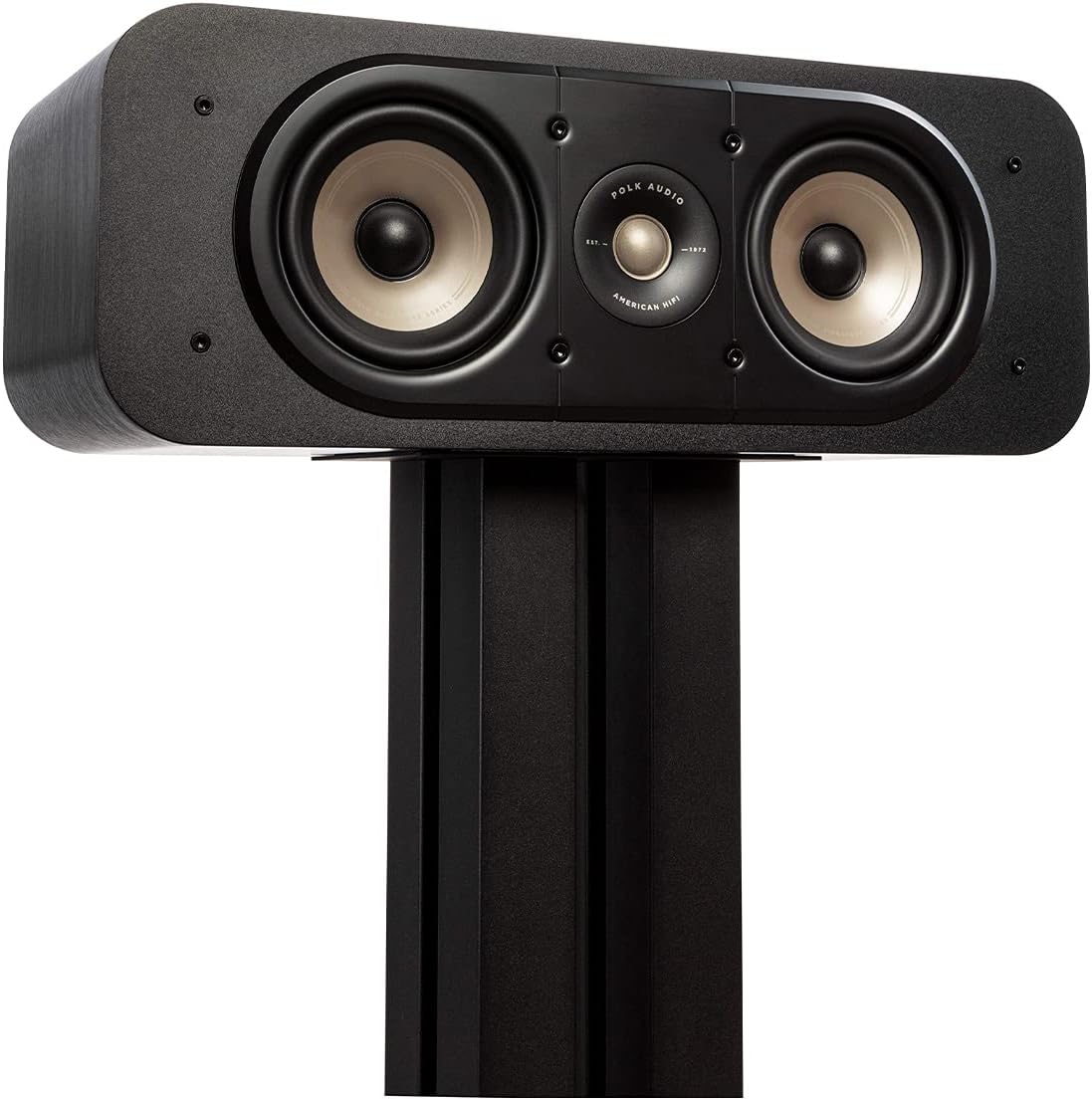 Polk Signature Elite ES35 Slim Center Channel Speaker - Hi-Res Audio Certified, Dolby Atmos & DTS:X Compatible, 1" Tweeter & (6) 3" Woofers, Dual Power Port for Effortless Bass, Stunning Black