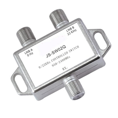 Satellite Switch, 0/22KHz, Compact Zinc Alloy TV Switch, Stable, Professional Easy to Use, Premium Material, for Switching TV Channels