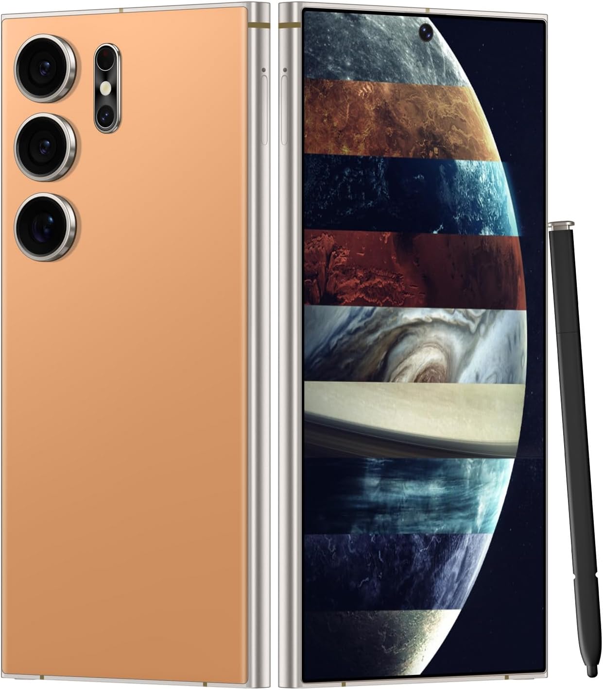 Unlocked Cell Phones Smartphone Unlocked Phones 8+256GB 6.8" HD Screen Dual SIM 108MP+48MP Camera and Built-in Pen (Violet)