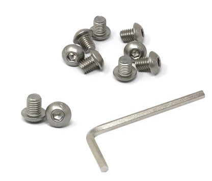 iexcell 50 Pcs M6 x 20mm Thread Pitch 1 mm Stainless Steel 304 Hex Socket Button Head Cap Screws Bolts Kit