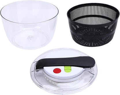 SENECESLI Salad Spinner, Easy Press Vegetable Dryer PP for Lettuce (Black)