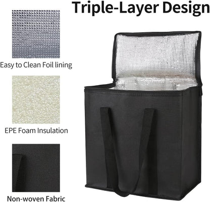 Purilite Select™ Insulated Food Delivery Bag – Extra Large Thermal Carrier for Hot &amp; Cold Food Transport